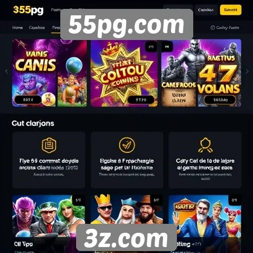 Recursos e funcionalidades do site 55pg.com